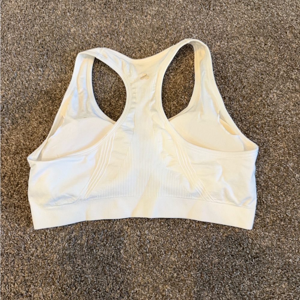 Tek Gear White Sports Bra large athletic - Picture 3 of 4